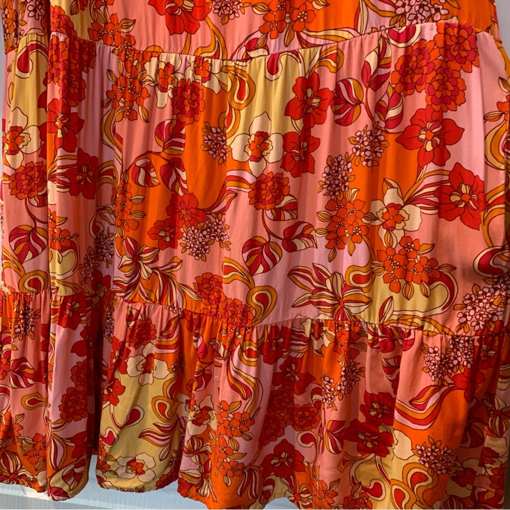 GREYLIN Multi-colored Floral Flowy Mini Dress with Pockets Medium - Picture 8 of 14